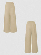 One Button Sleeveless Top and Pants Set