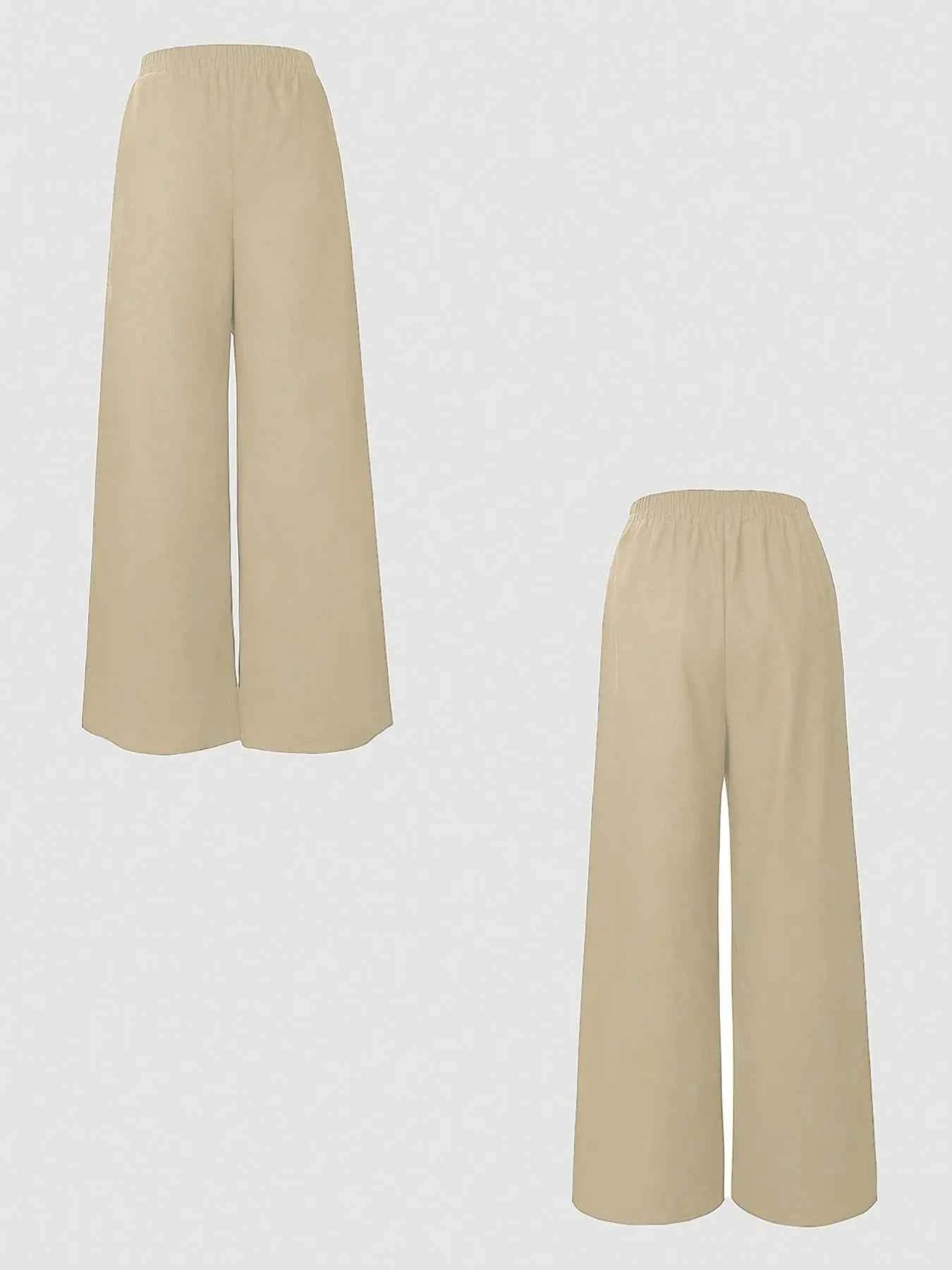 One Button Sleeveless Top and Pants Set