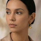 Butterflies Gold Plated Stainless Steel Earrings