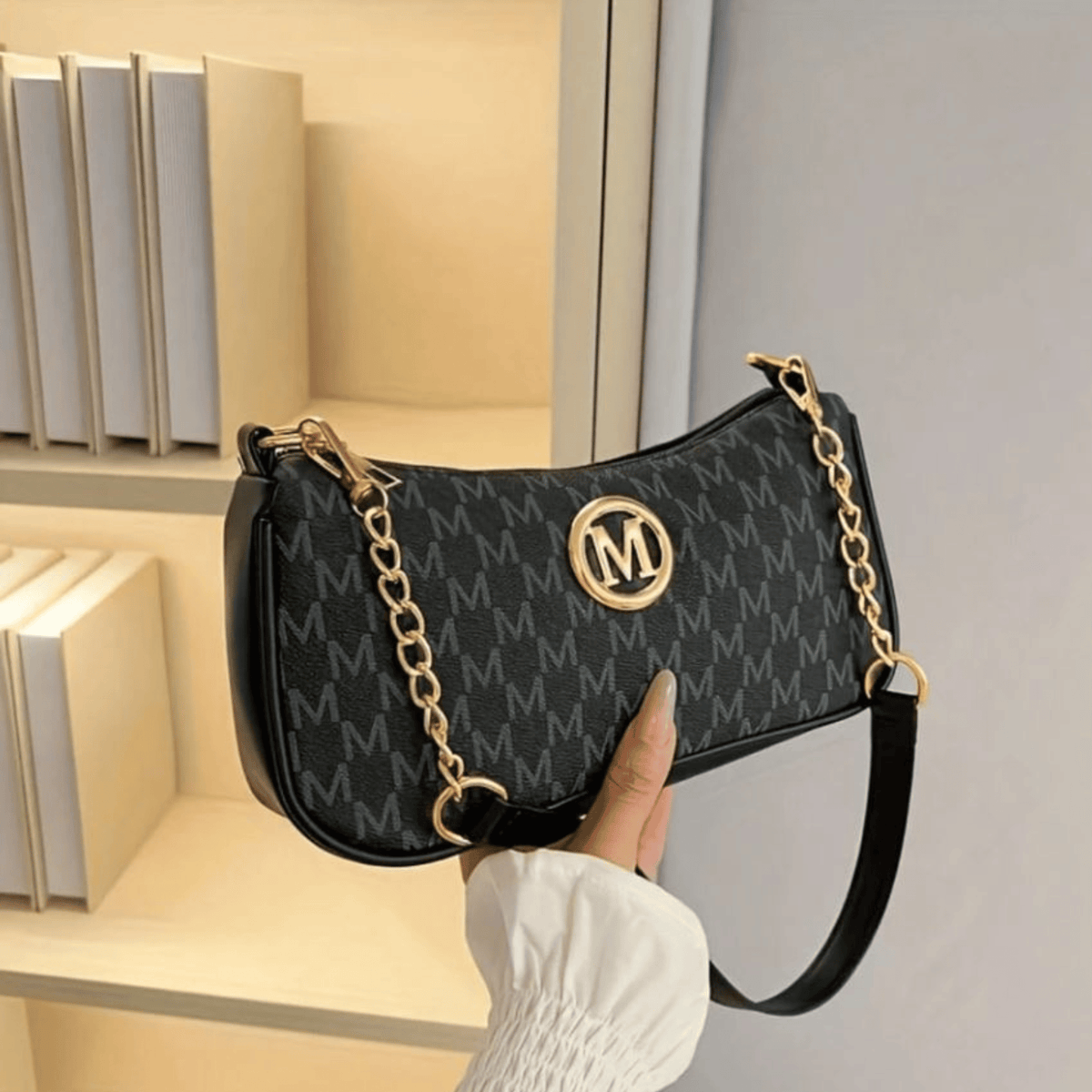 French Vintage Underarm Crossbody Bag for Women