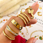 Butterfly Gold Plated Stainless Steel Ring