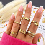 Butterfly Gold Plated Stainless Steel Ring