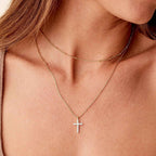 Cross Gold Plated Stainless Steel Necklace