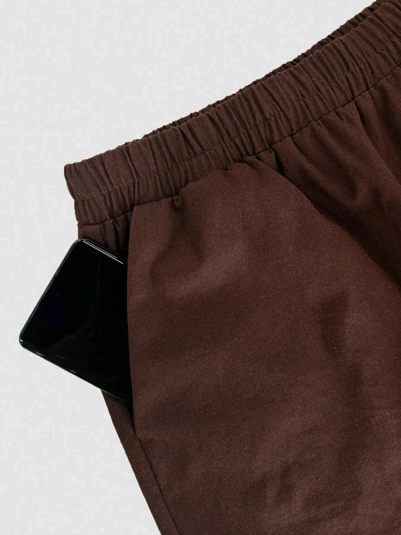 One Button Sleeveless Top and Pants Set