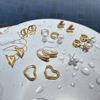Pearl Imitation Gold Plated Stainless Steel Earrings - Nine2Nine