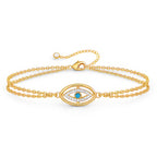 Evil Eye Gold Plated Stainless Steel Bracelet - Nine2Nine