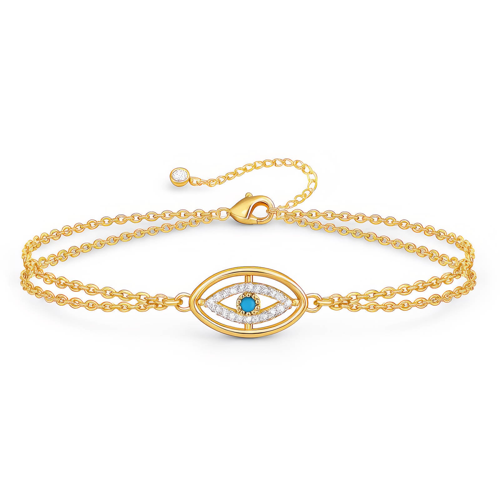 Evil Eye Gold Plated Stainless Steel Bracelet - Nine2Nine