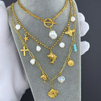Fresh Water Pearl Gold Plated Stainless Steel Necklace - Nine2Nine