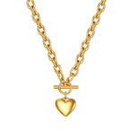 Heart Gold Plated Stainless Steel Necklace - Nine2Nine
