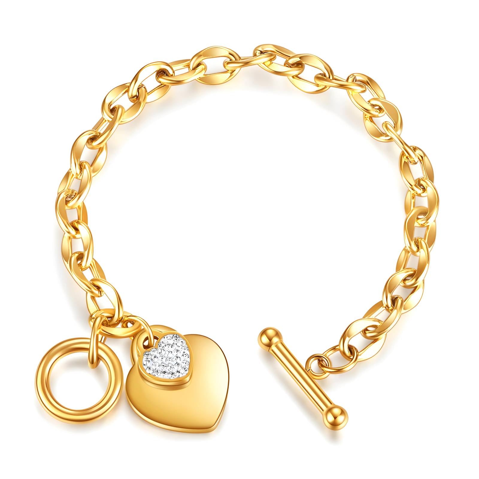 Heart Gold Plated Heart Bracelet