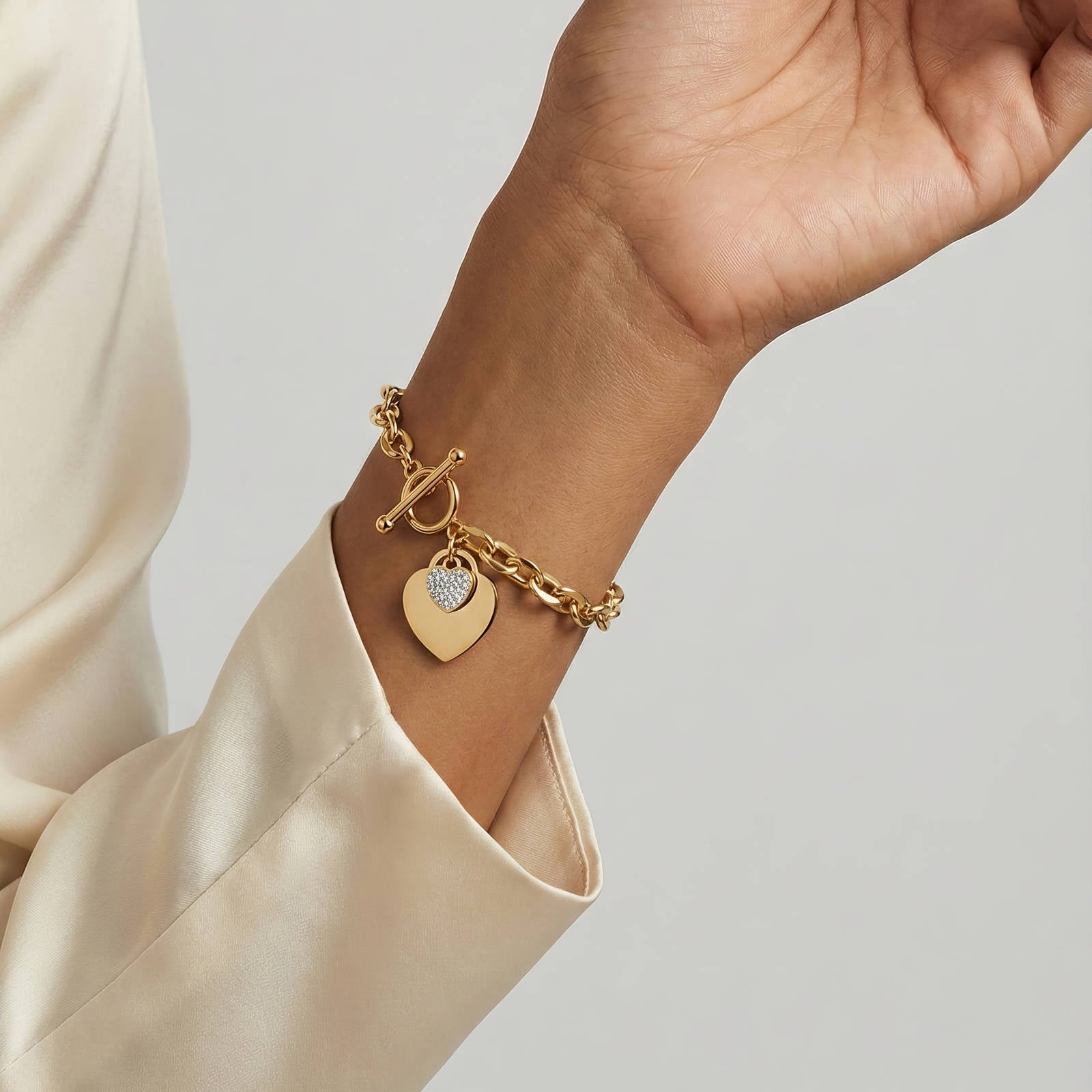 Heart Gold Plated Heart Bracelet