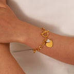 Heart Gold Plated Heart Bracelet