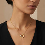 Cubic Zirconia Stainless Steel Necklace