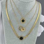 Cubic Zirconia Stainless Steel Necklace