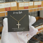 Cross Gold Plated Stainless Steel Necklace