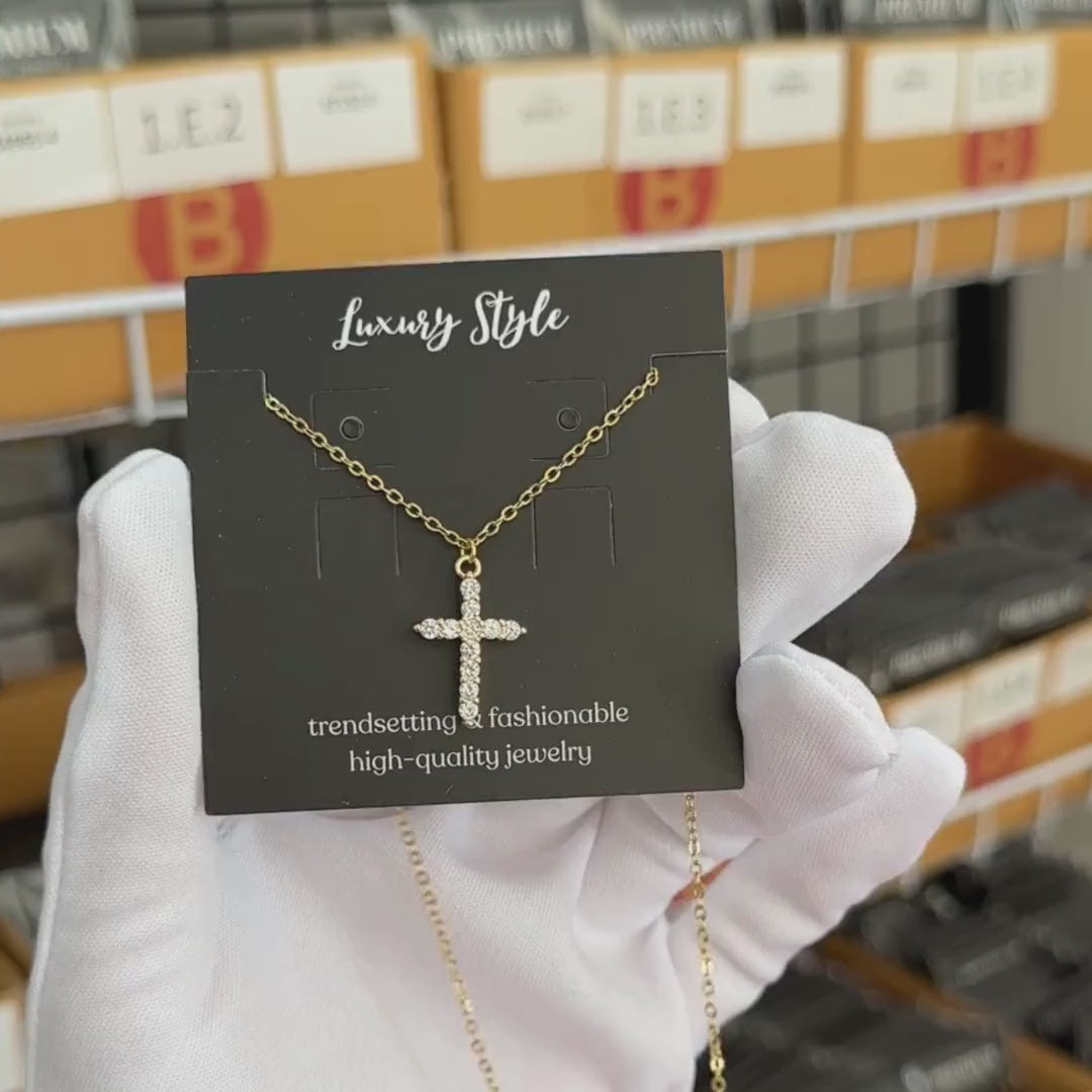 Cross Gold Plated Stainless Steel Necklace