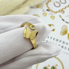 Butterfly Gold Plated Stainless Steel Ring
