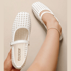 French Retro Hollow Mary Jane Flat Shoes for Women