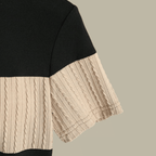 Franclia Elegant Contrast Color Knit T-Shirt for Women